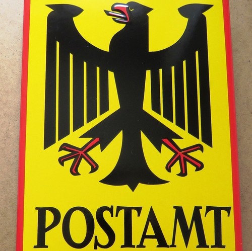 Postamt antikes emailschild - postamt,
