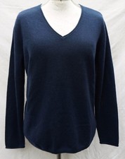 100% Kaschmir Pullover blau XL