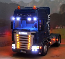 Scania R620 LKW 1:32 Siku Control 6725 in blau + komplettem Lichtumbau NEU Umbau