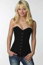 Korsett Corsage Schwarz Brokat