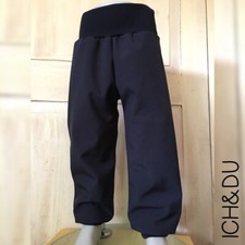 Softshellhose Gr. 110 Dunkelblau Outdoorhose Thermohose Kind