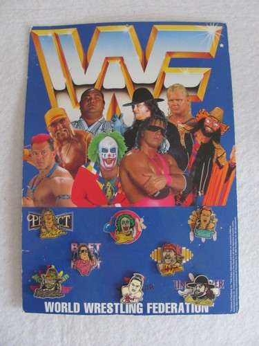 Wwf wrestling pin komplett set - wrestling, komplett-set