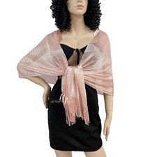 Elegante Rosa Stola Schal Mit