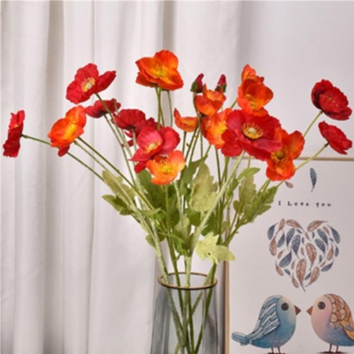 Künstliche mohnblumen seide - seide, 6