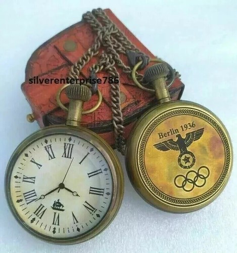 Vintage messing taschenuhr - messing,