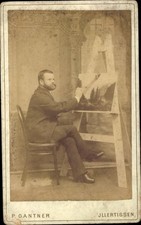 CdV Art Painter at Easel