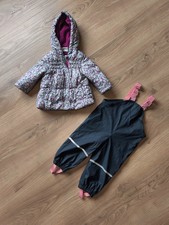 SET aus Winterjacke und Matschhose Größe 86 / 92 für Mädchen Herbst / Winter