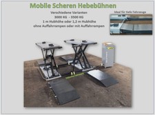 Top Aktion !! Mobile Kurzhub Scheren Hebebühne in 1.0m bis 1,20m Hubhöhe 3500kg
