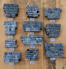 Bleischrift .. 1 Set zur Auswahl- Bleisatz Letter Lettern Buchstaben Blei Typo