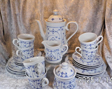 Porzellan Kaffee-Service für 6 Pers. 21 tlg. in Indisch Winterling