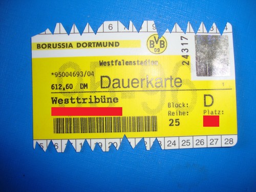 1995 ticket dauerkarte - ticket,