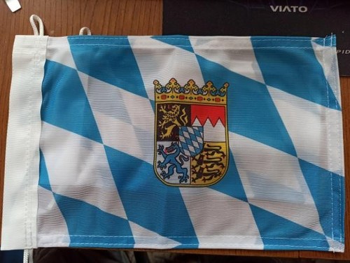 Flagge bayern mit wappen ca - flagge,
