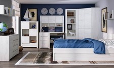 Jugendzimmer Set 7tlg Kinderzimmer komplett weißeiche Bett 90x200cm 59907710