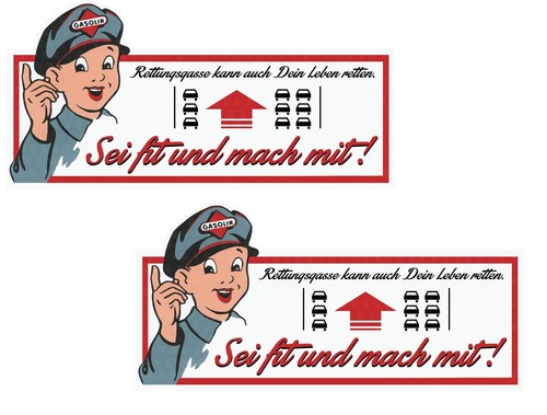 Rettungsgasse aufkleber - rettungsgasse,