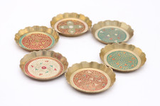 6x Messing Untersetzer mit