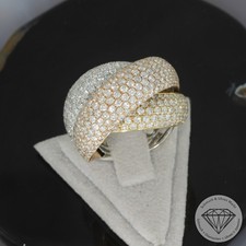Wert 22000 € Tricolor Brillant Ring (ca. 7,60 carat) 750 18 Karat Gold xxyy
