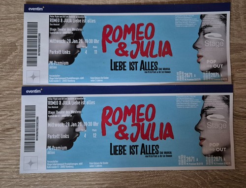 Musicalkarten romeo und - musicalkarten,