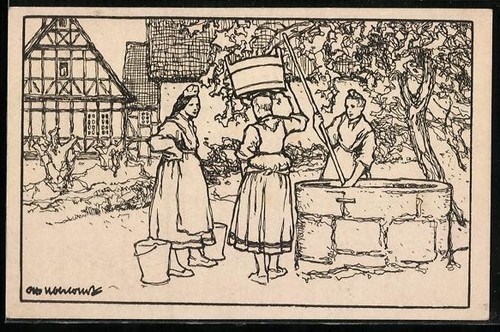 Künstler otto ubbelohde - künstler-ak,