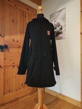 Derbe Softshell Mantel Gr 36/38 Schwarz Fleece Gefüttert