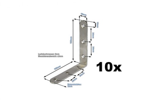 10x edelstahl winkel - edelstahl,