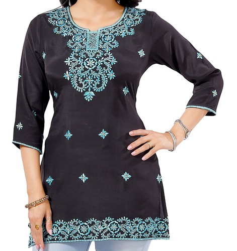 Kurtis viskosemischung schwarz - kurtis,