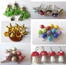 Christbaum Tanne Pilze Kugeln Glocke Schneemann Weihnachten Puppen Miniatur 1:12
