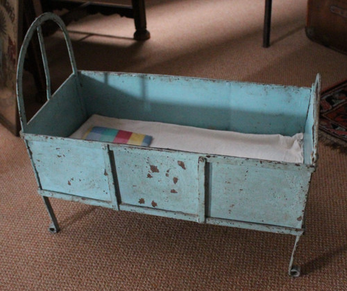 Puppenbett antik metall - puppenbett,