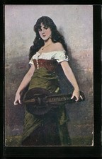 Ansichtskarte junge dame - ansichtskarte, im