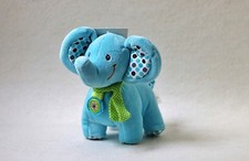 Nicotoy Elefant hellblau / grüner Schal Kuscheltier Schmusetier Stofftier (T135)