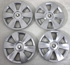 4 ORIGINAL 15" RADKAPPEN SKODA FABIA RAPID  6VO601147C FREIHAUS