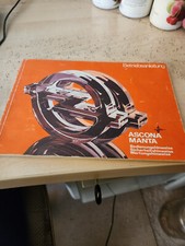 OPEL ASCONA MANTA B Bedienungsanleitung 1978 Betriebsanleitung Handbuch BA