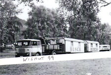 Zirkus-Foto DDR Oldtimer VEB LKW Skoda Zugmaschine mit 2 Wagen Circus Busch
