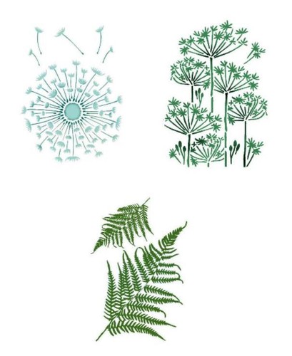 Schablone florale motive - schablone,
