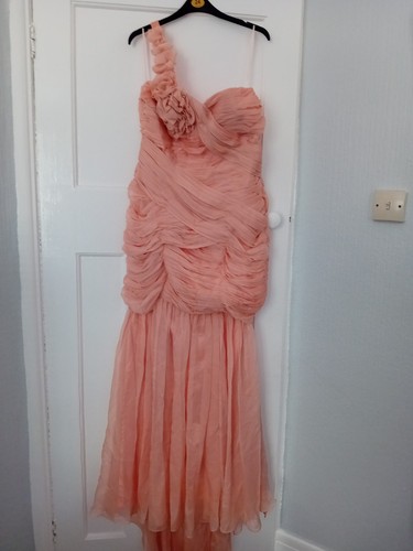 Damen pfirsich abendkleid - damen,
