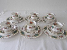 6x Gedeck je 3tlg.  Royal Albert  Berkeley  Bone China  Service England Nr. 1