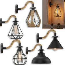 Wandleuchte Innen Hanfseil