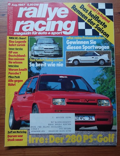 Rallye racing 1987 opel - rallye,