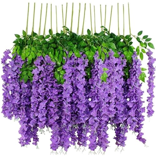 Künstliche glyzinien blumen - künstliche,