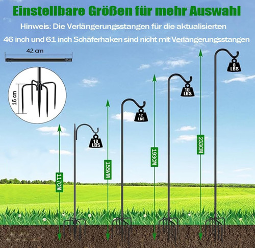 234cm schäferhaken - 234cm,