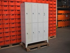 Garderobenschrank Doppelstöckig 1190x500x1850 mm Kleiderspind Schließfachschrank