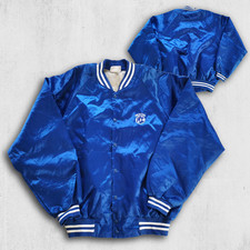 Vintage 90s  Hartwell Satin Jacket XL ALCOA AFC PRECON USA Workwear Blue