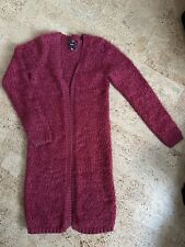 Pocopiano Cardigan Lange Strickjacke Gr.164 Rot-Ton