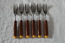 6 Art Deco Kuchengabeln Gabeln