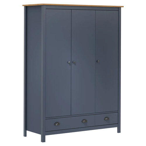 Kleiderschrank türig grau - 3-türig,