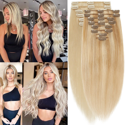 120g dick echthaar extensions - 120g,