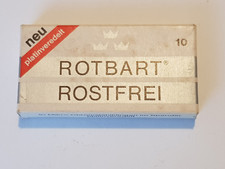 ALTE ROTBART MICRO CHROMSTAHL RASIERKLINGEN PLATINVEREDELT IM SPENDER 10 Stck.