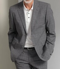 Sakko Jackett Herren Jacke Anzug Business Viskose grau 56 58