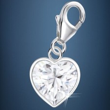 Herz Charm 925 Sterling-Silber