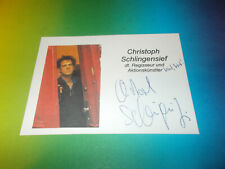 Christoph Schlingensief Regie signed signiert Autogramm auf Briefkarte + Bild