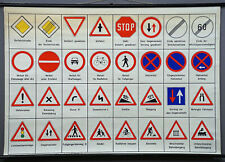 Schulwandkarte Rollbild Poster Verkehrszeichen in Deutschland Uebersicht